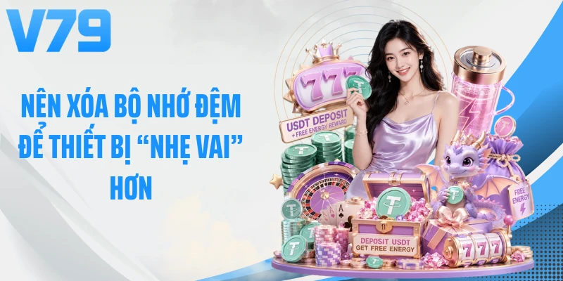 Nên xóa bộ nhớ đệm để thiết bị “nhẹ vai” hơn